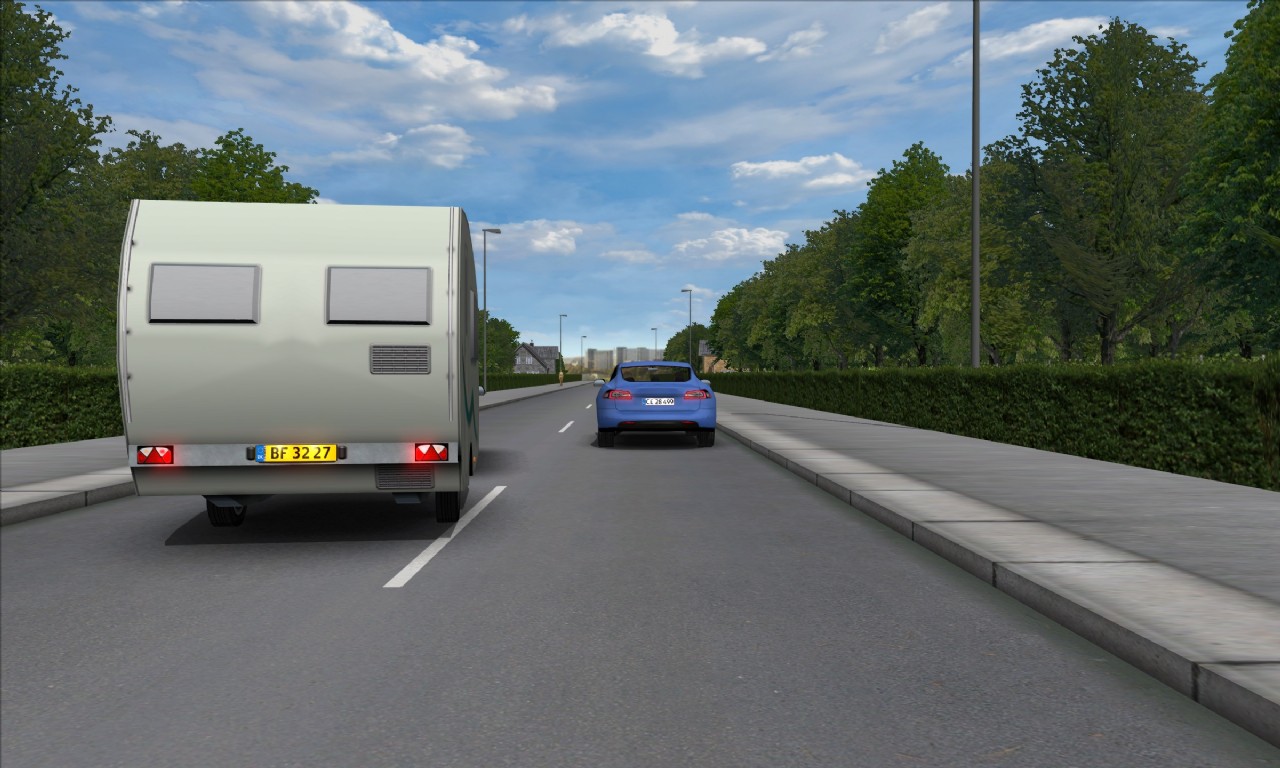 Overhaling af langsom kørende bil