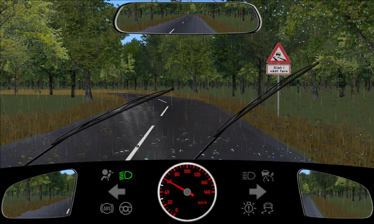 Kørsel i regn med risiko for glat føre